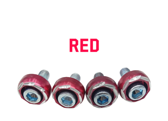 alloy 'RED' Washer ALLEN BOLT HEX nut '6mm'